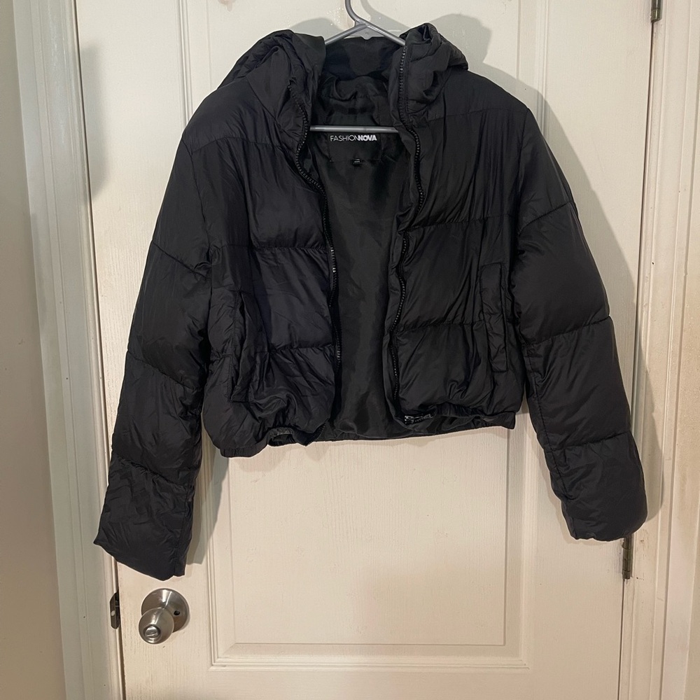 Fashion Nova Black Puffer Jacket